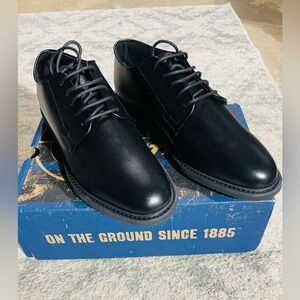 Bates Men's Sentry Oxford High Shine Classic Black Shoes 9.5M/NWT